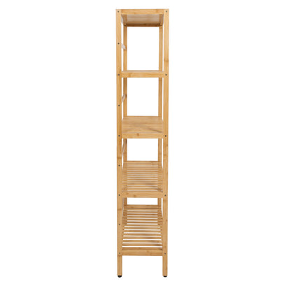 Natural 5-Tier Bamboo Bookshelf