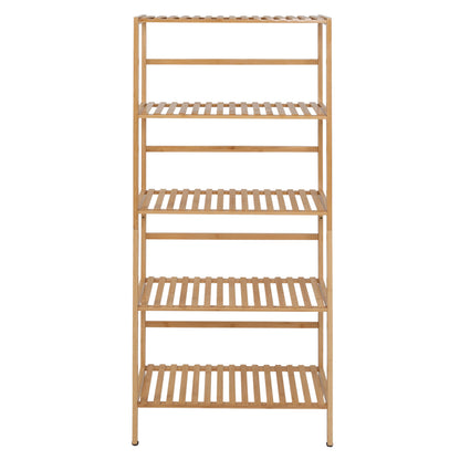 Natural 5-Tier Bamboo Bookshelf