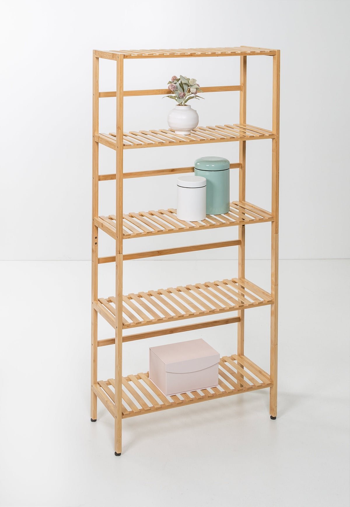 Natural 5-Tier Bamboo Bookshelf
