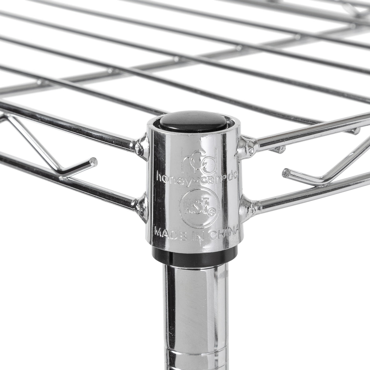 Chrome Steel 4-Tier Slim Profile Shelving Unit