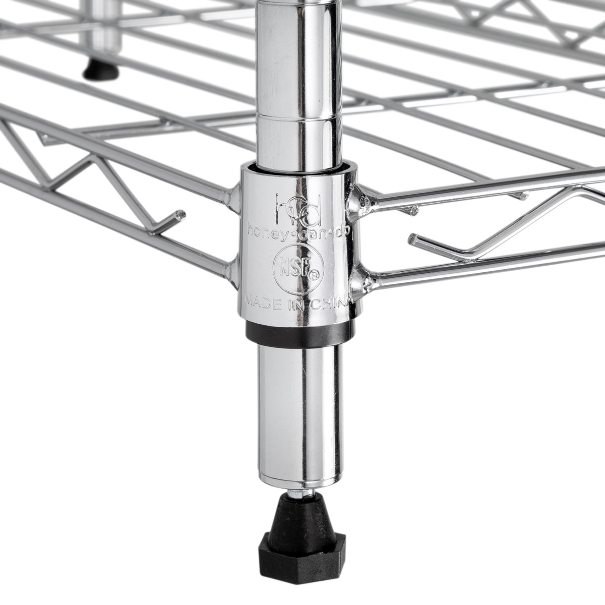 Chrome Steel 4-Tier Slim Profile Wide Shelving Unit