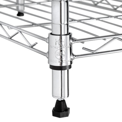 Chrome Steel 6-Tier Compact Corner Shelving Unit