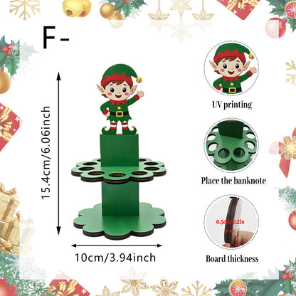 ✨Buy 3, Get 1 FREE 100% -Handmade in USA Christmas Tabletop Wooden Money Holder 🎁