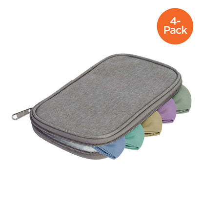 Gray Face Mask Storage Pouches (4-Pack)