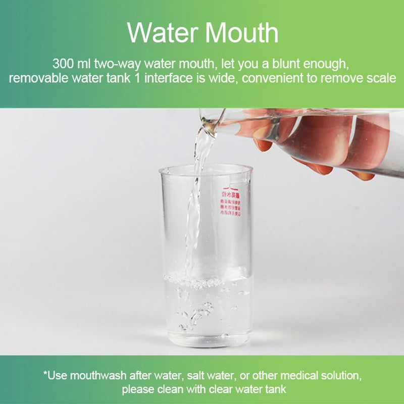 Oral Irrigator kit Portable Dental Water Flosser USB Rechargeable Water Jet Floss Tooth Pick 4 Tip 220ml 3 Modes IPX7 1400rpm