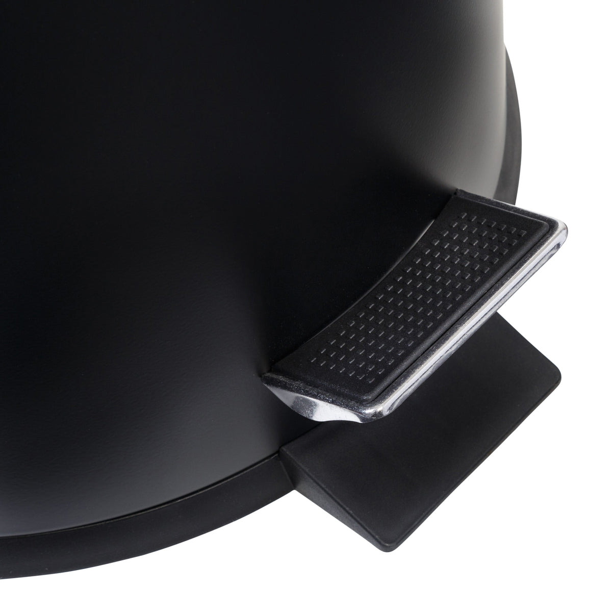 Matte Black 30L Round Step Trash Can