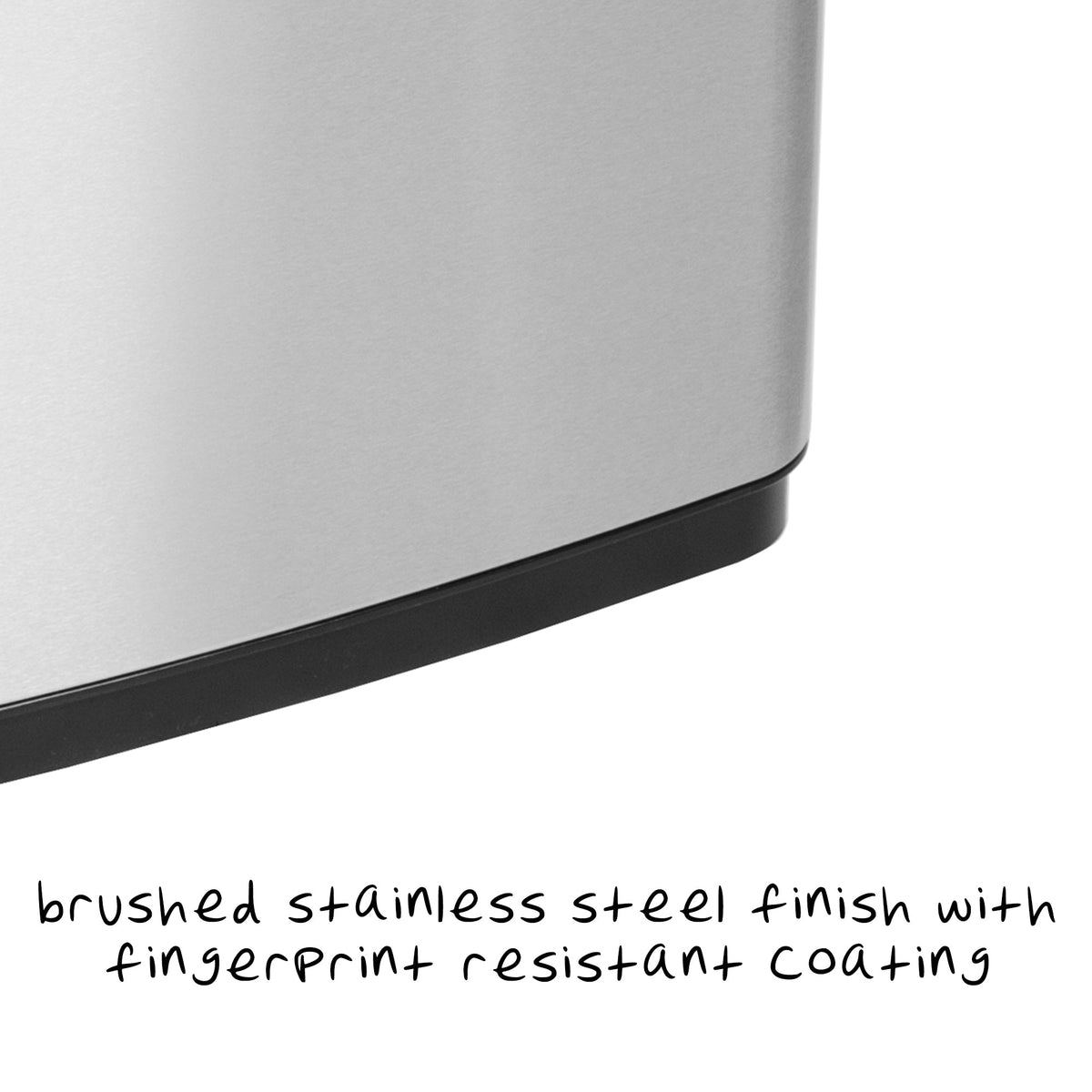 Silver 50L Stainless Steel Trash Can with Motion Sensor and Soft Close