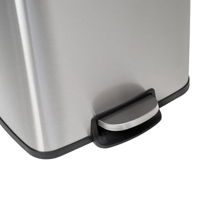 Rose Gold 30L and 5L Stainless Steel Step Trash Cans (Set of 2)