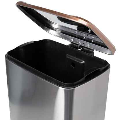 Rose Gold 30L and 5L Stainless Steel Step Trash Cans (Set of 2)