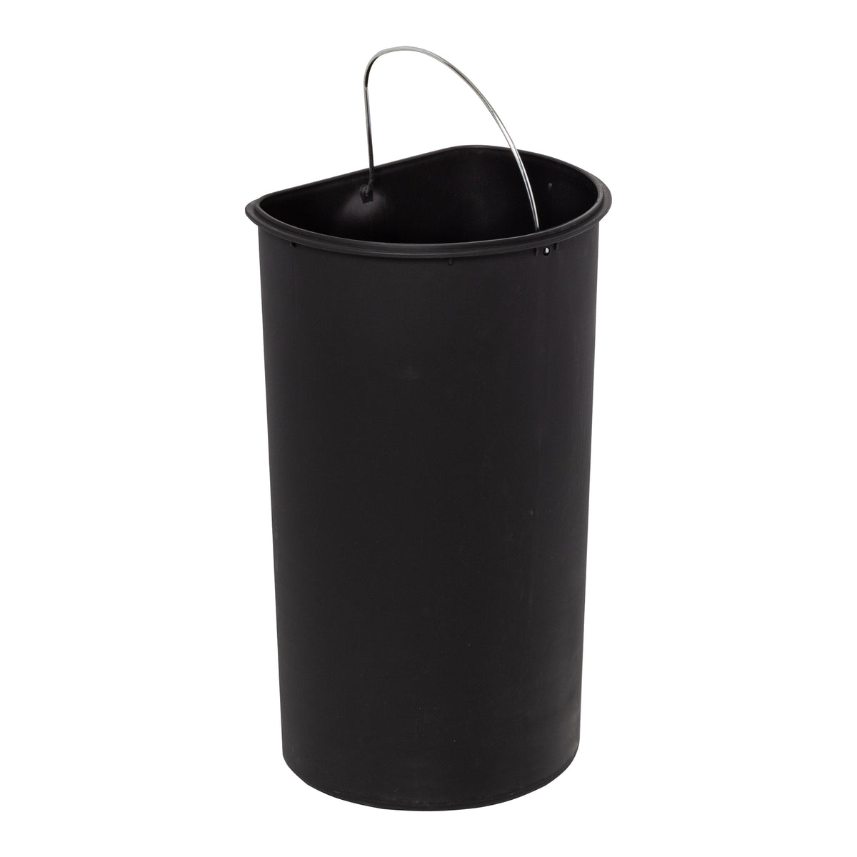 Silver 30L Stainless Steel Semi-Round Step Trash Can with Lid