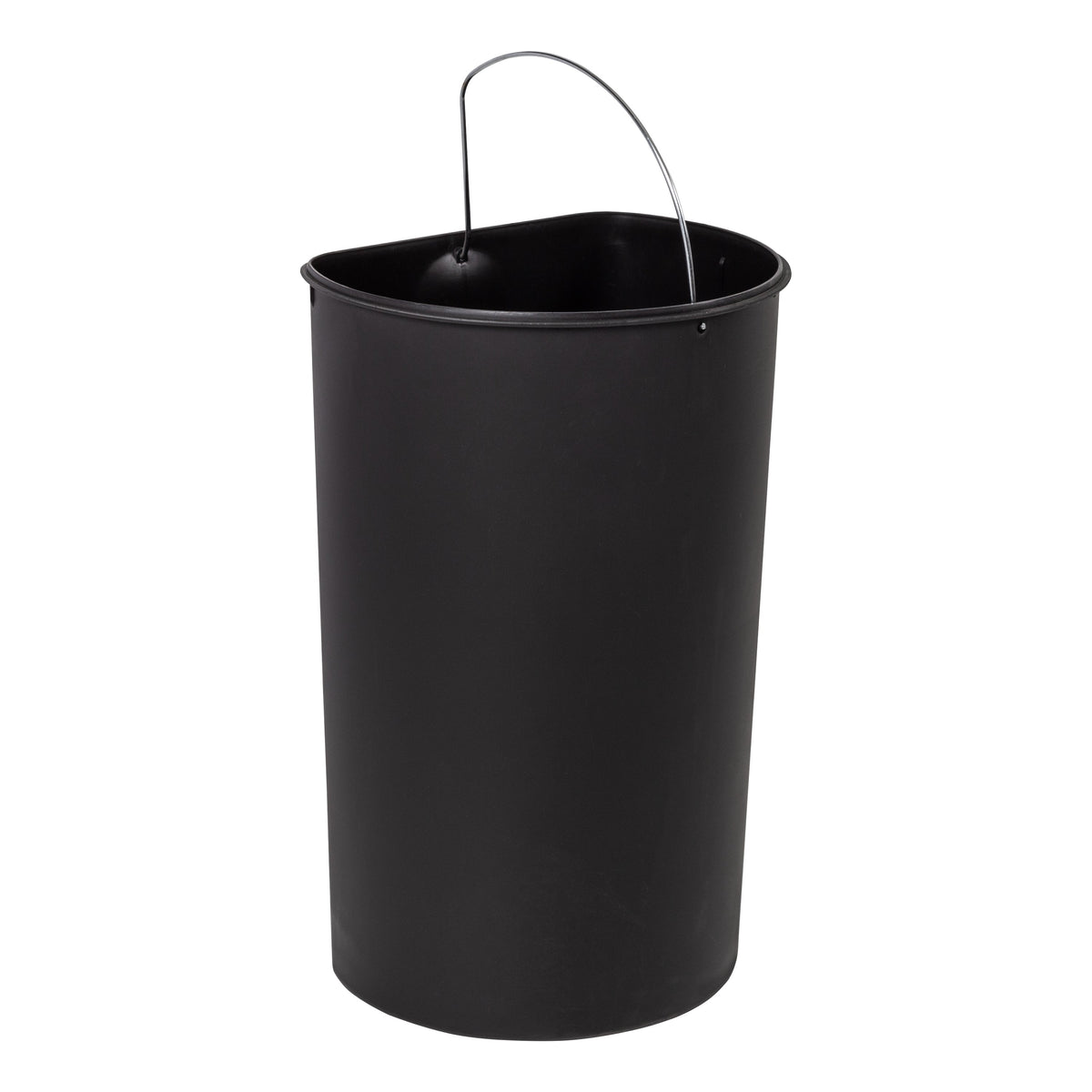Silver 40L Stainless Steel Semi-Round Step Trash Can with Lid