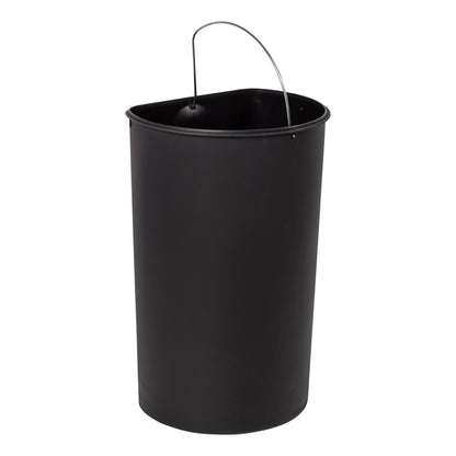 Silver 40L Stainless Steel Semi-Round Step Trash Can with Lid