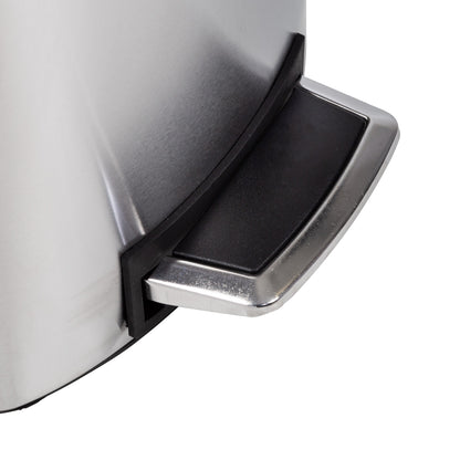 Silver 50L Stainless Steel Soft-Close Step Trash Can with Lid