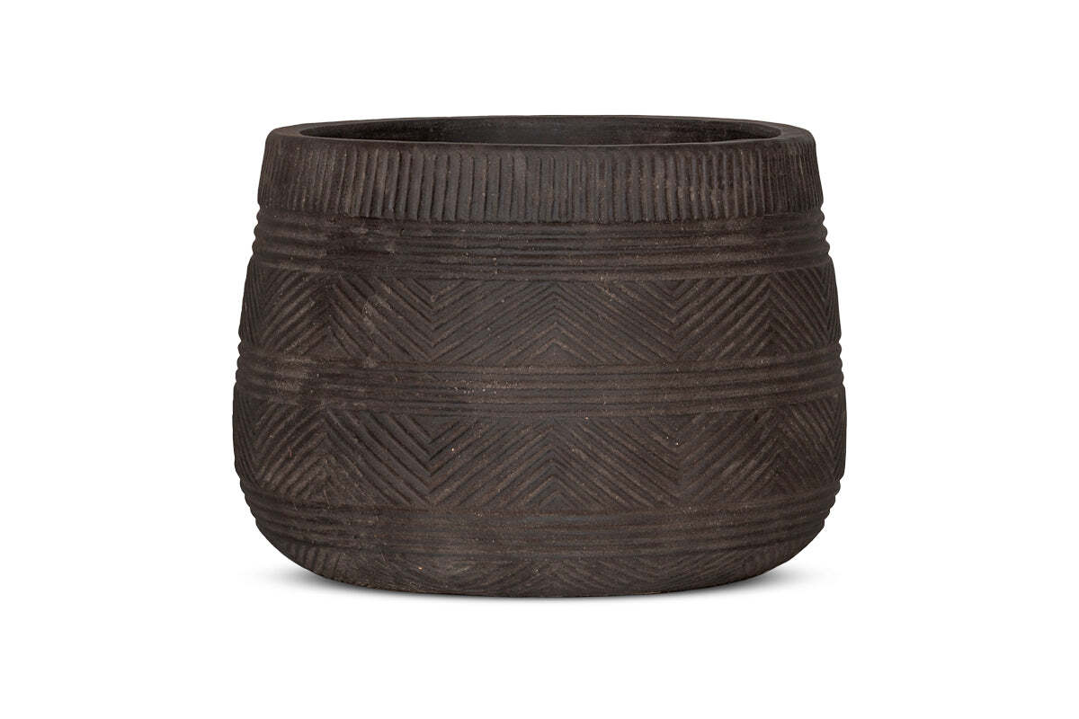 Nkuku Zadie Terracotta Planter – Grey – Large