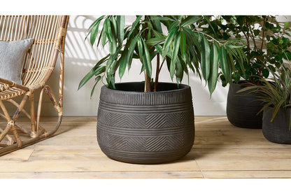 Nkuku Zadie Terracotta Planter – Grey – Large