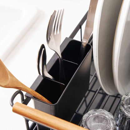 Dish Rack - Steel + Wood