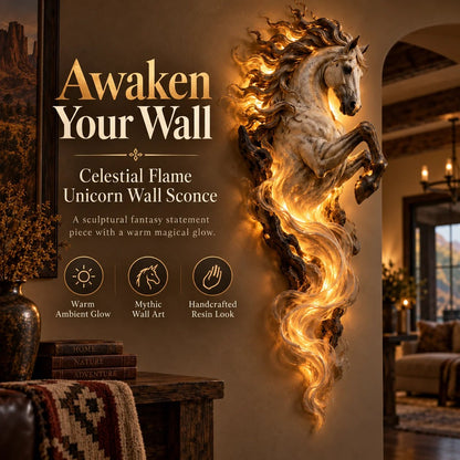 🔥Last Day 49% OFF -🦄 Celestial Flame vistorao™ Wall Sconce – A Magical Guardian Awakens on Your Wall