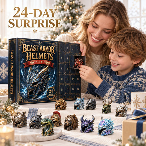 🔥Hot Sale — 50% OFF Today!⚔️ Fantasy Beast Armor Helmet Countdown Box🎁
