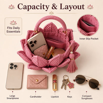 🌸👜Viral 3D Crochet Petal Handbag