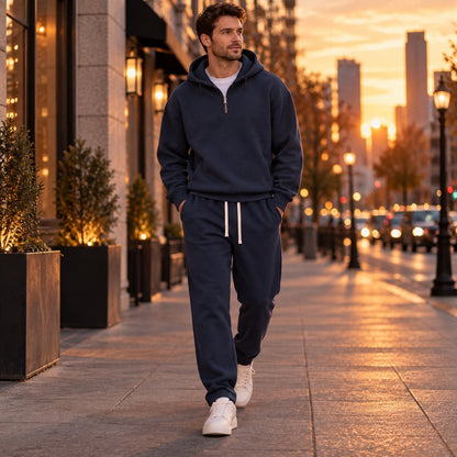 ⚡Hot Sales 50% OFF🔥Men's Plain Two-piece Casual Sporty Sweatsuit Set