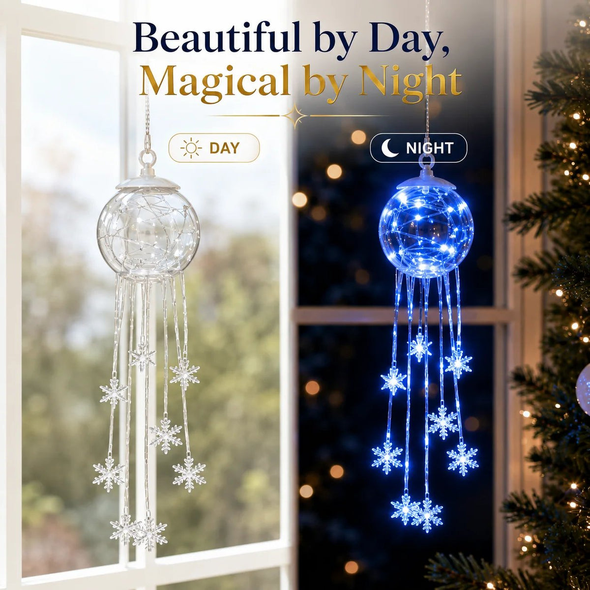 ✨Winter Magic Snowflake – LED Hanging Christmas Ornament❄️