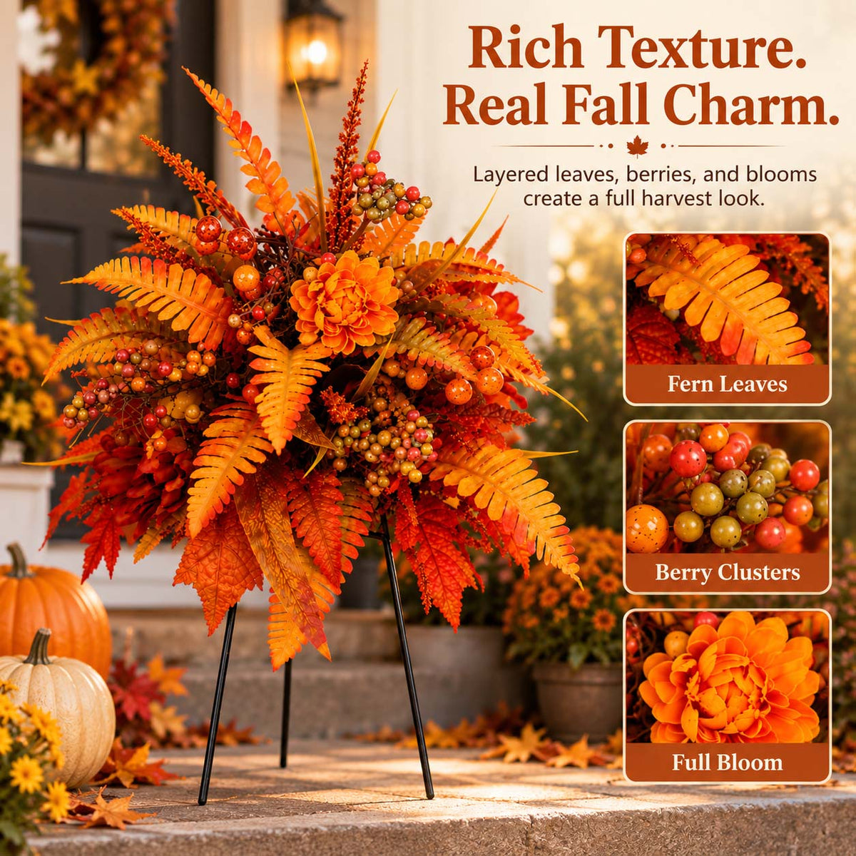 🍁Fall Floral Planter & Urn Arrangement