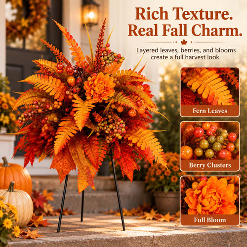 🍁Fall Floral Planter & Urn Arrangement