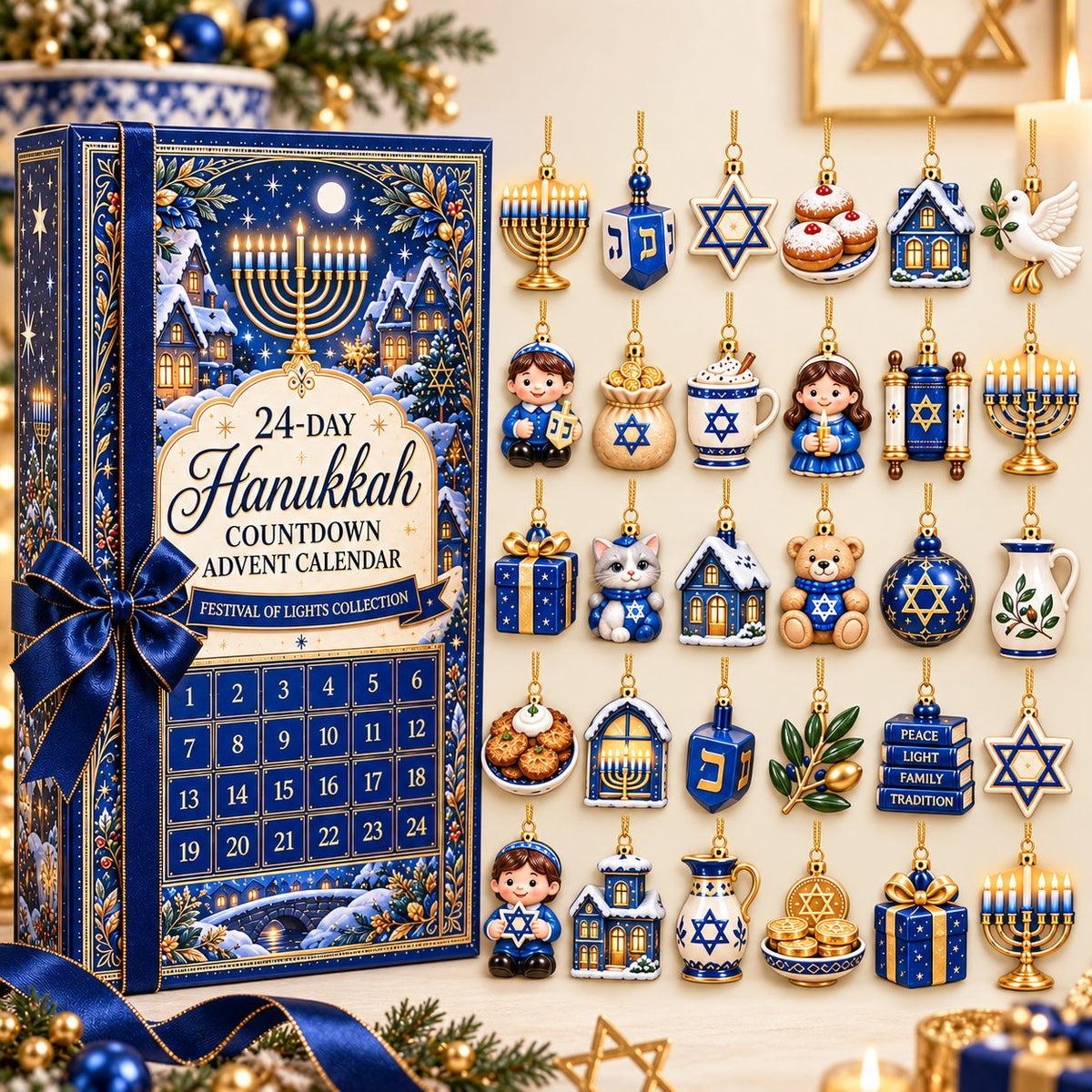 🕎 24 Little Ornament of Hanukkah Magic