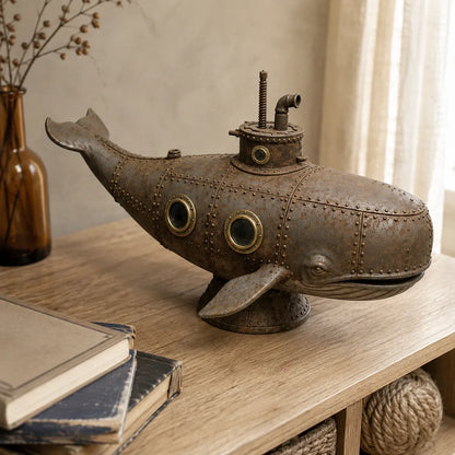 🐳Vintage Mechanical Whale Sculpture