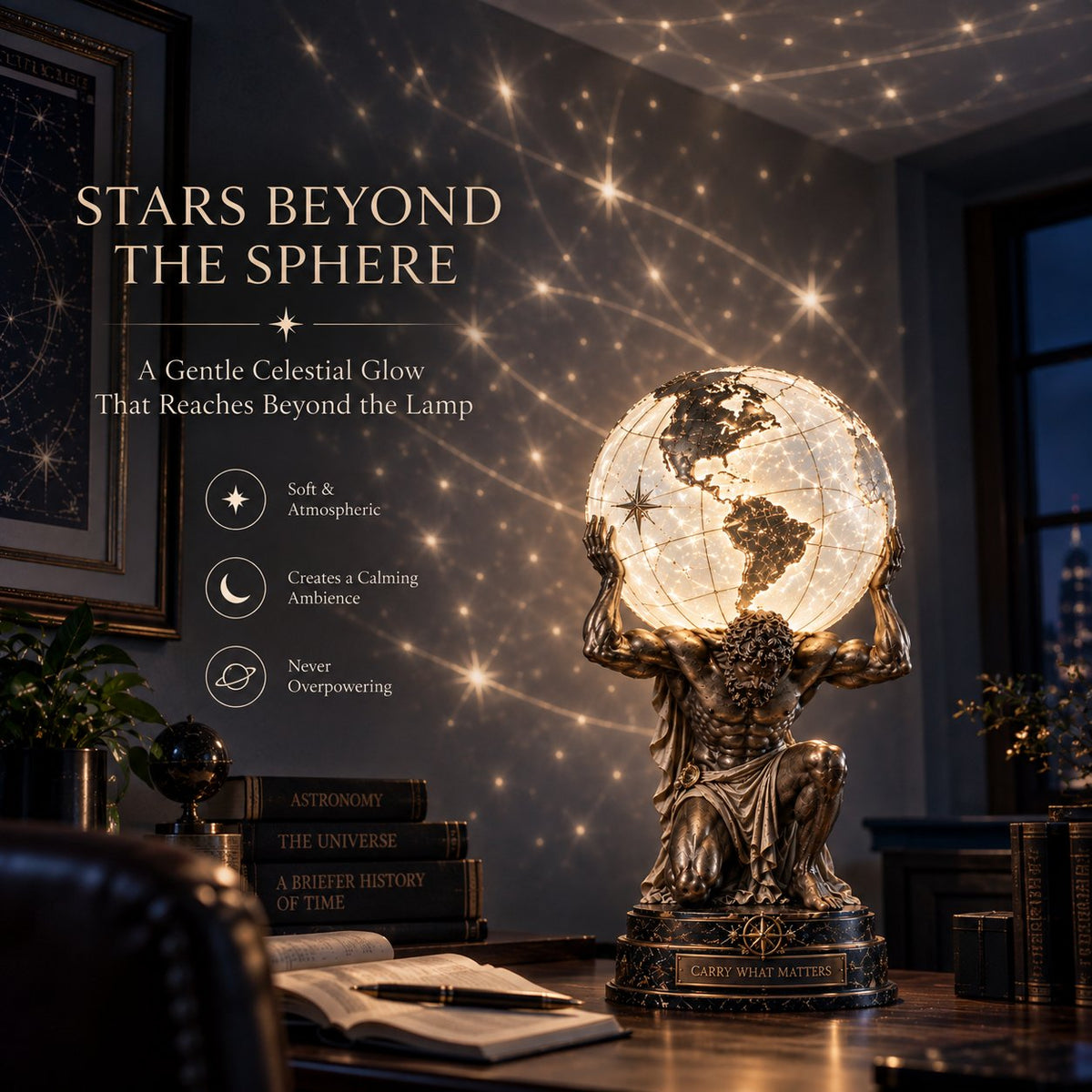 🔥LAST DAY 49% OFF-🌍 Atlas Illuminated World Sphere Lamp🌌