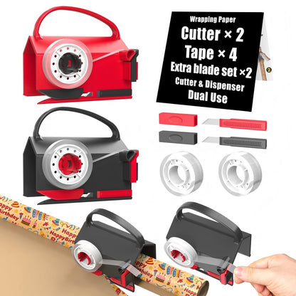 🔥HOT SALE 49% OFF - Wrapping Paper Cutter & Tape Dispenser