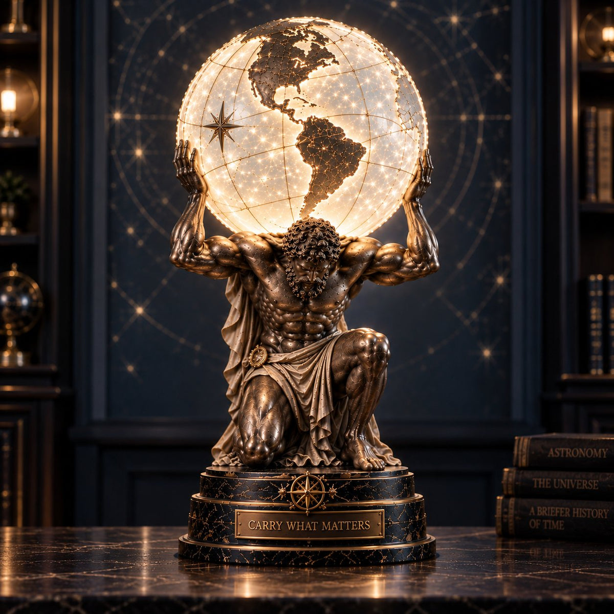 🔥LAST DAY 49% OFF-🌍 Atlas Illuminated World Sphere Lamp🌌