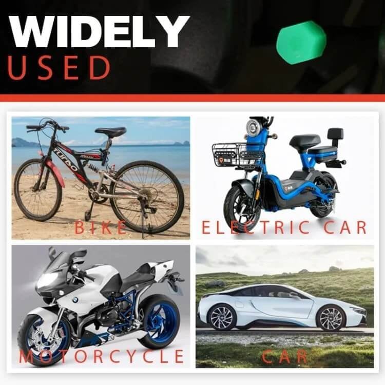 🔥LAST DAY 49% OFF🚗Glow-in-the-Dark Tire Valve Caps – Durable, Tool-Free, Fits Most Vehicles