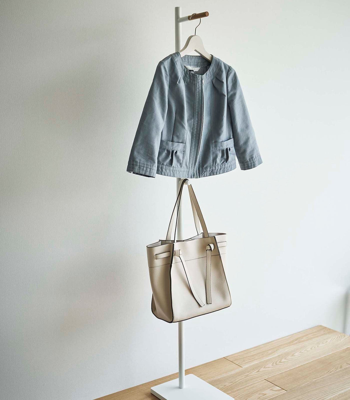 Coat Rack (63.98" H)  - Steel + Wood