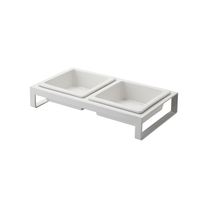 Pet Food Bowl - Steel + Ceramic