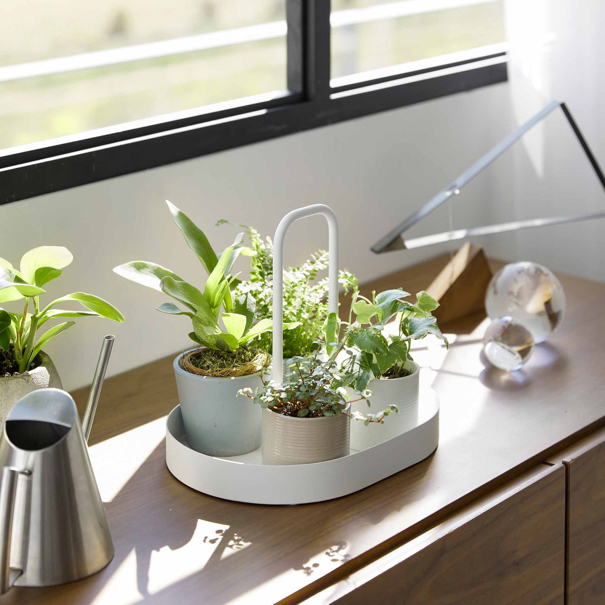 Vanity Tray with Handle - Steel