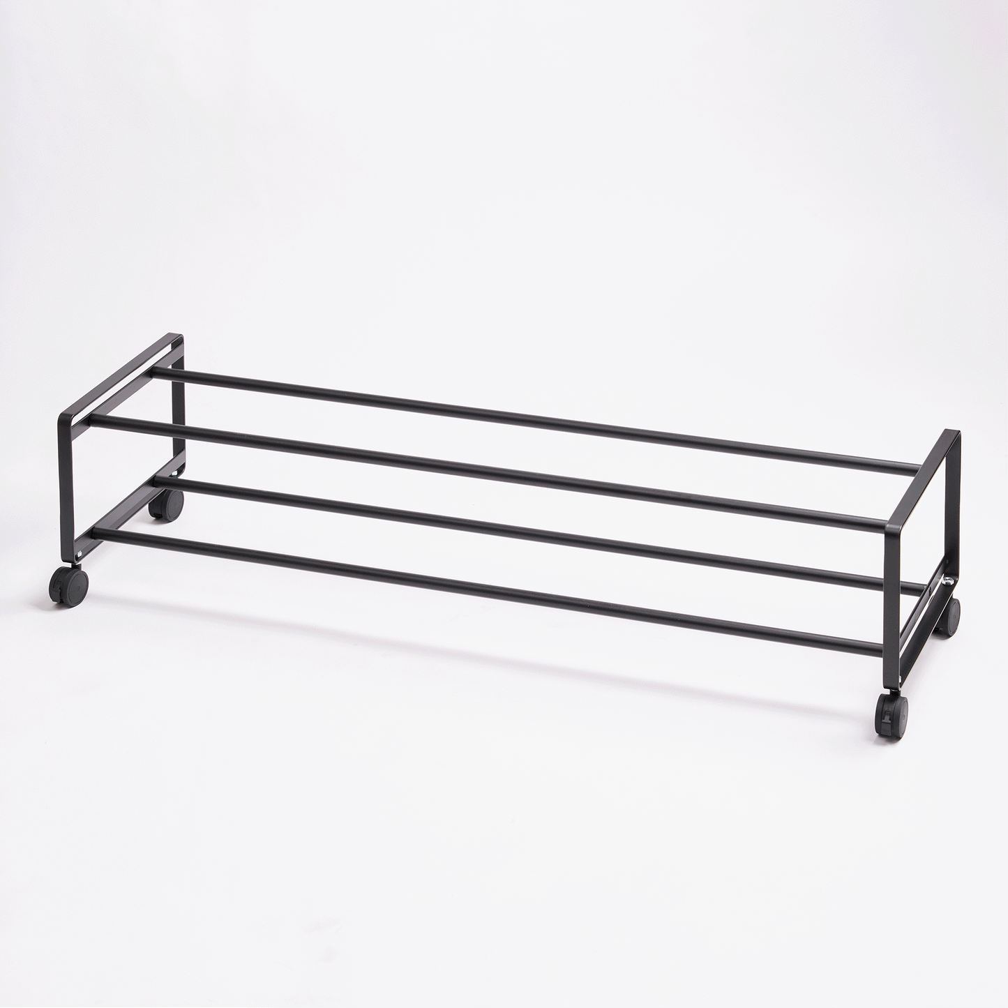 Two-Tier Rolling Shoe Rack (" H)  - Steel