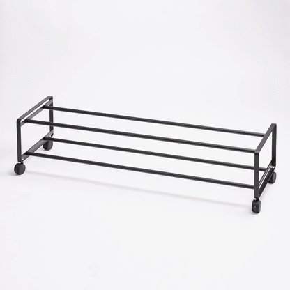 Two-Tier Rolling Shoe Rack (" H)  - Steel