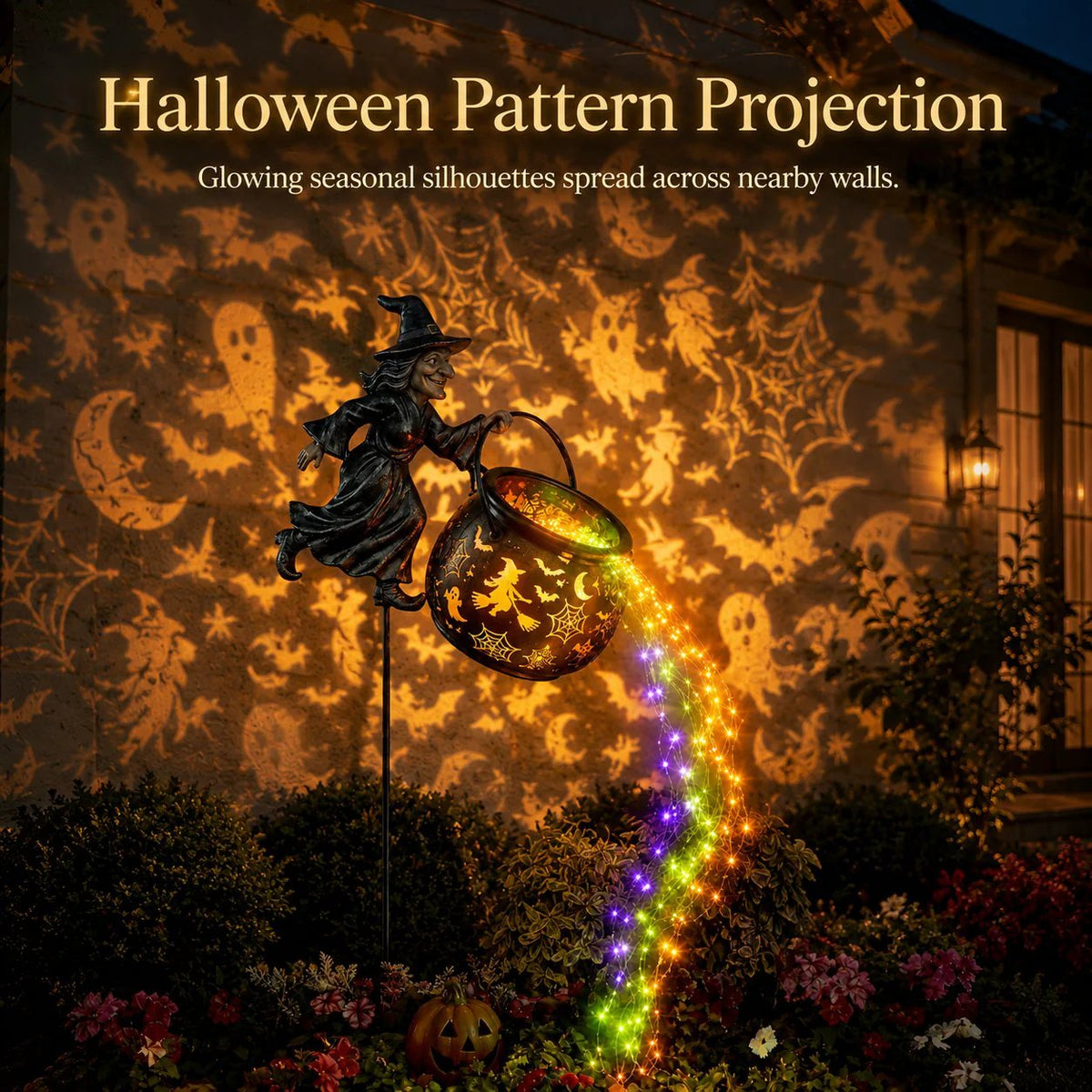 🔥 Last Day 57% OFF ❤️ Halloween Witch Cauldron Garden Light