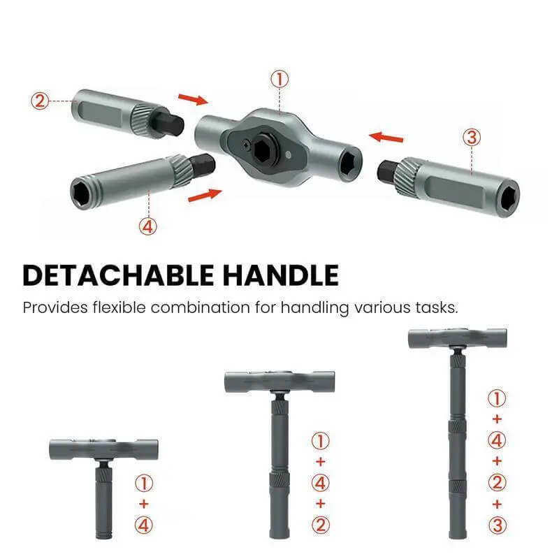 Magnetic Ratchet Screwdriver Set – S2 Steel Precision Screwdriver Kit with Removable Bits, Self-Assembly Design for Furniture Repair, DIY & Home Projects