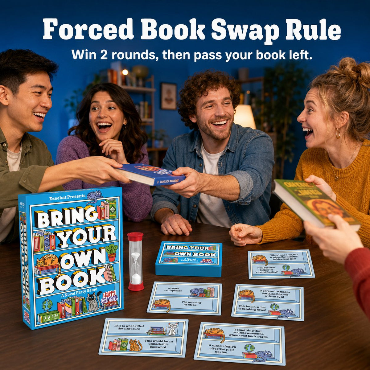 🔥Last Day 49% OFF - 📚🐱Bring Your Own Book: A Novel Party Game