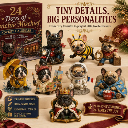 ⏳ 50% OFF TODAY– 🐶 24-Day French Bulldog Christmas Advent Calendar | 24 Unique Collectible Frenchie Characters with Different Outfits, Personalities & Daily Holiday Surprises 🎄✨