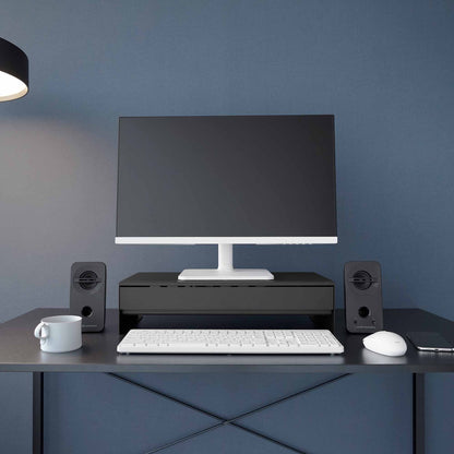 Monitor Stand With Drawer - Steel