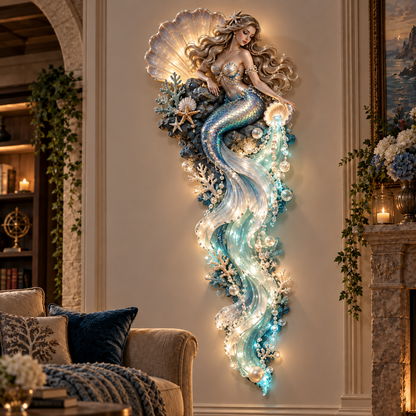 🔥HOT SALE 50% OFF🌊✨ Enchanted Ocean Legends™ Lighted Wall Décor Collection 🐋🧜‍♀️