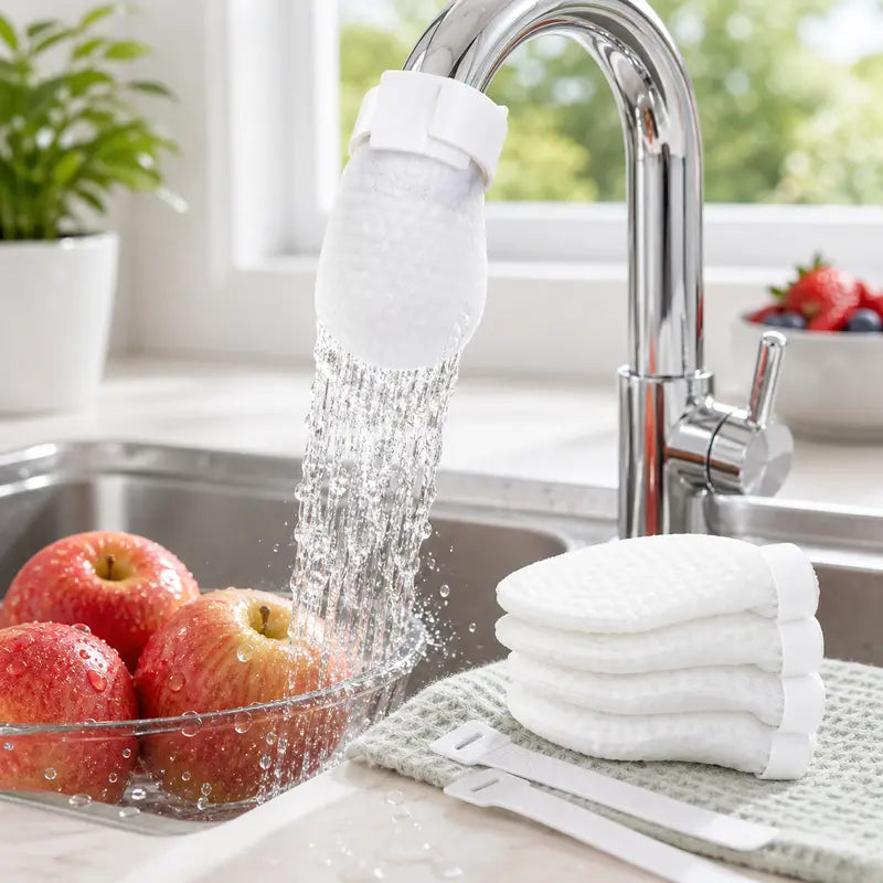 🚰 Cotton Faucet Filter Bags – Sediment & Splash Filter