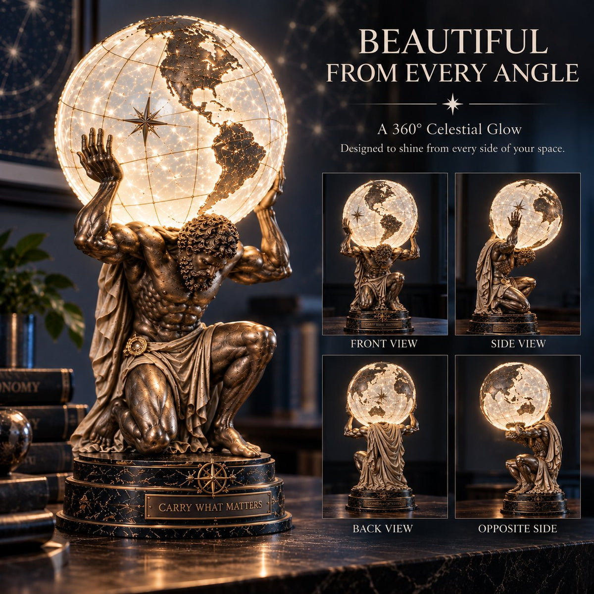 🔥LAST DAY 49% OFF-🌍 Atlas Illuminated World Sphere Lamp🌌