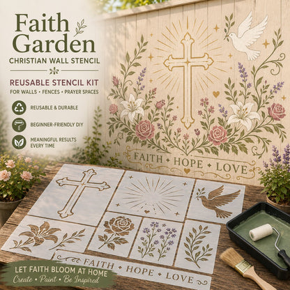 🌿 Garden Wall StencilTM Collection - ✨Make your walls look lively and not monotonous
