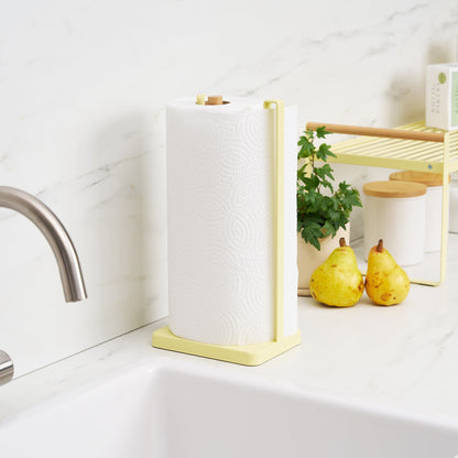 Paper Towel Holder - Steel + Wood
