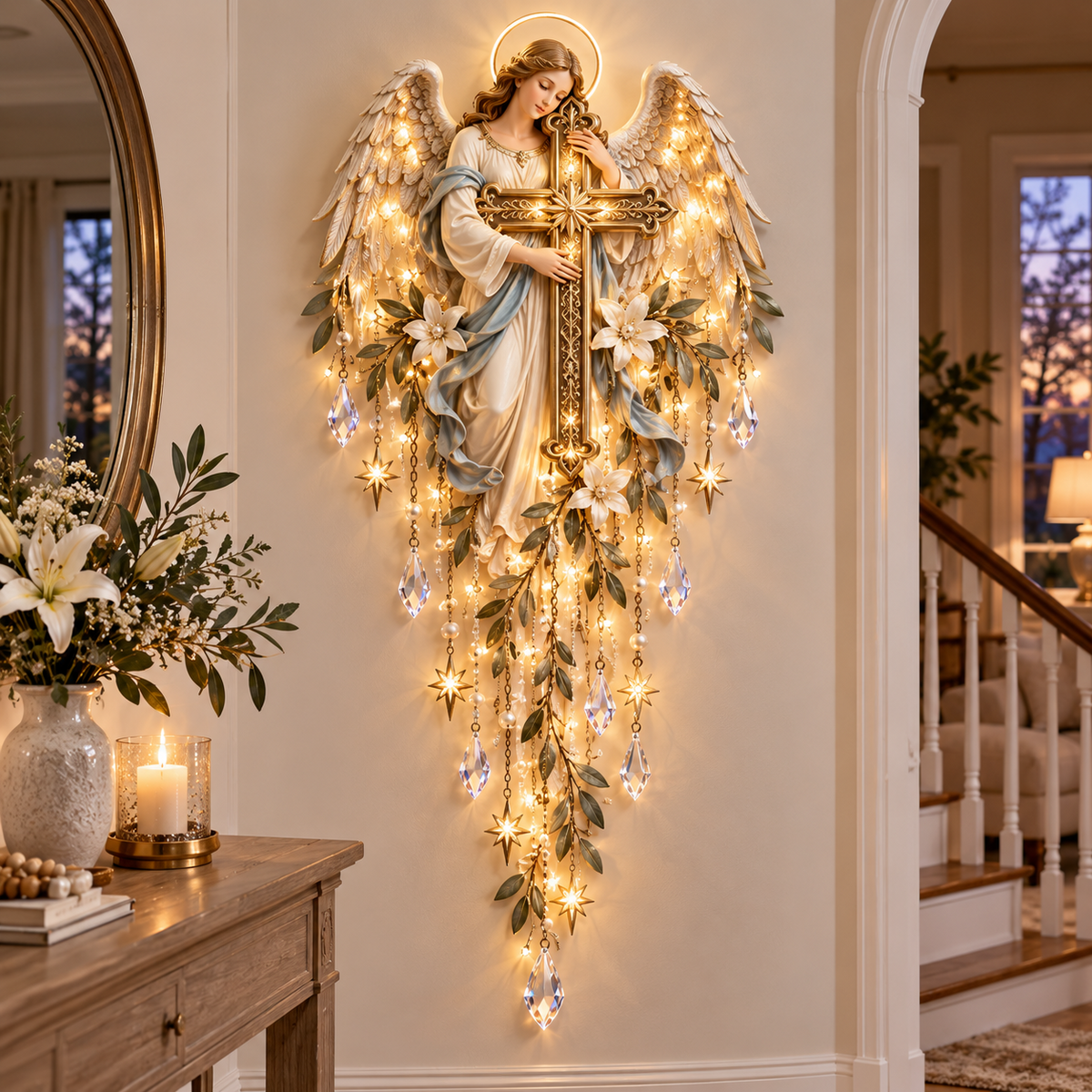🔥Last Day 50% Off✝️Jesus, Angel & Nativity Lighted Wall Light Décor
