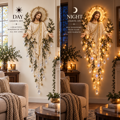 🔥Last Day 50% Off✝️Jesus, Angel & Nativity Lighted Wall Light Décor